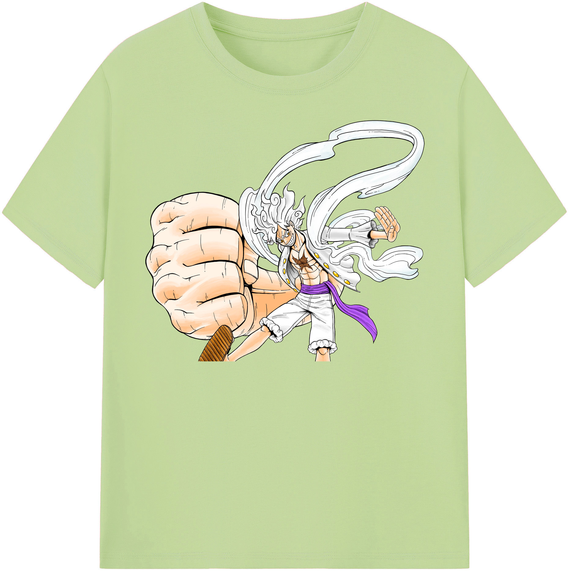 ワンピース モンキー・D・ルフィ ONE PIECE Monkey D. Luffy 綿100％半袖Tシャツ（フロントプリント）